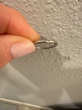 Pandora Sterling Silver Eternity Ring with CZ - Silver - size 5 - 2 rings